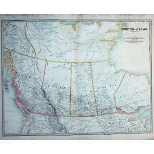    1914 Geography Maps Canada Ontario Manitoba Alberta