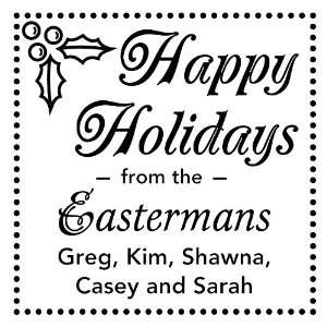  CUSTOM HOLIDAY SELF INKING STAMP #CS3506: Office Products