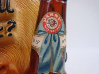 VTG Pabst Blue Ribbon Beer Bottle Display Lady Bonnet Plaque Doris Day 