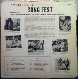   MOUSE CLUB a walt disney song fest LP VG+ MM 20 Vinyl 1958  