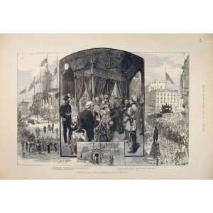   Grant Funeral New York America Lincoln Statue 1885