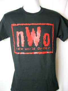 nWo New World Order RED Logo Black WCW T shirt New  