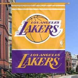  Los Angeles Lakers 27 x 37 Gold Vertical Banner Flag 