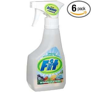  Fit Fruit And Vegetable Wash, 12 Ounce Spray Bottles (Pack of 6 