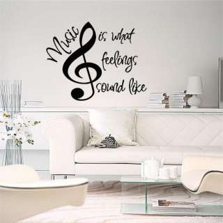 Music Is What Feelings Sound Like Wall Lettering Decal  