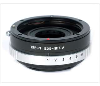 Canon EOS/EF Sony nex 3 5 adapter w/build in aperture  
