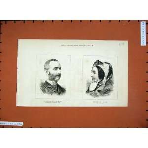  1881 Colonel Deane Transvaal War Mrs Hall Portrait Art 