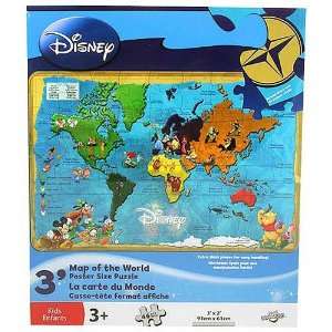  Disney Map of the World Poster Size Puzzle [46 Pieces 