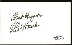 Mel Harder Autograph 3x5 Card JSA Excellent Condition  