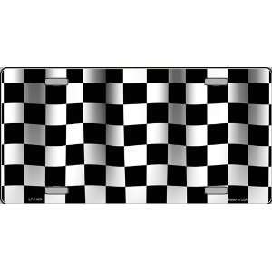  Waving Checkered Racing Flag License Plate: Everything 