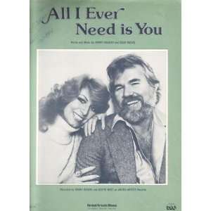  Sheet Music All I Ever Need Is You Kenny Rogers 159 