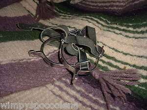   set of Used silver/chrome bump SPURS with no Rowels ~ leather straps
