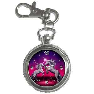 Unicorn Dance Myth Fantasy Hobby Silver Key Chain Watch  