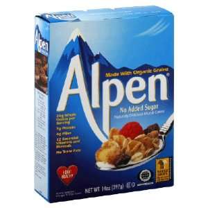 Alpen No Sugar Added Alpen, Organic 14 oz. (Pack of 12):  