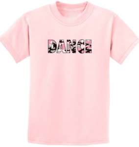 Dance Pink Camo Accent Kids Youth T Shirt Sizes 4 18  