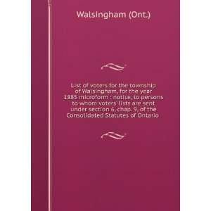  List of voters for the township of Walsingham, for the 