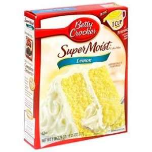 Betty Crocker Super Moist Lemon Cake Mix 18.25 oz (Pack of 12)  