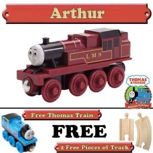 Arthur from Thomas The Tank Engine Wooden Train Set   Free 2 Pieces of 
