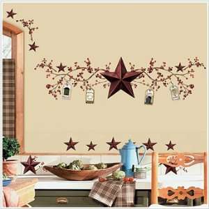  Country Stars & Berries Wall Decals
