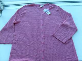 JM COLLECTION ROSE CARDIGAN NEW WITH TAGS SZ 2X  