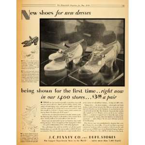 1930 Ad Women Shoe Fashion J. C. Penny Department Store   Original 