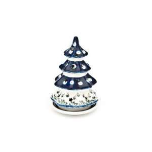  Polish Pottery Alyce Small Christmas Tree Luminary: Home 