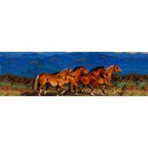  Horses   Band of Gold Rear Window Decal: Automotive