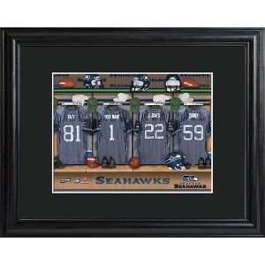  Seattle Seahawks Locker Room Print with Frame: Everything 