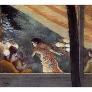  Oil Painting At the Cafe des Ambassadeurs Edgar Degas 