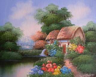 Clearance Sale Cottage Oil Paintings $5.49 EA, Low S&H!  
