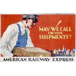Robert Edmund Lee   American Railway Express Shipment Poster Giclee on 