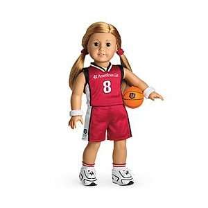  American Girl red basketball outfit (doll not included 