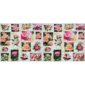  45 Wide Roses & Magnolias Cream Fabric By The Yard: Arts 