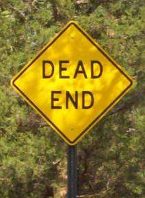 dead end sign   roadway warning signs