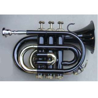 2010 new advanced black Bb pocket trumpet outfit  