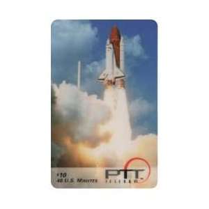 Kennedy Collectible Phone Card $10. (40m) NASA Space Shuttle Blasting 