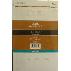  071 685M 10 Day Runner 2010 Monthly Refill. Page Size 5 1 