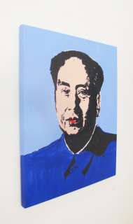 Louis Waldon Mao Screenprint on Canvas Andy Warhol Super Stars Years 