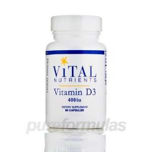  Vital Nutrients Vitamin D3 400 IU 90 Capsules Health 