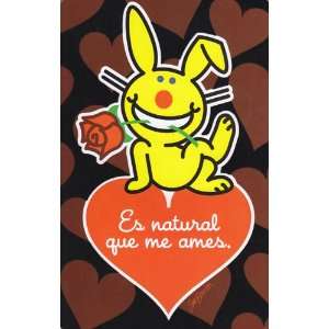 Greeting Card Valentines Day Happy Bunny Spanish Of Course, You Love 