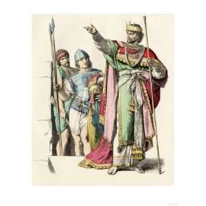  Ancient Hebrew Warriors and King Premium Poster Print 