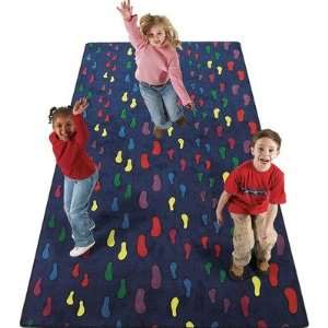 Flagship Carpets FTP Novelty Educational Footprints Kids Rug Size 6 