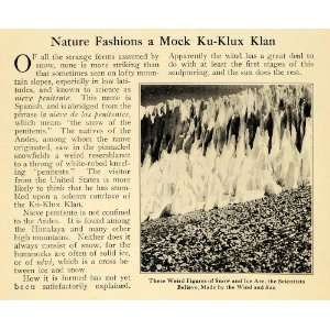   Ku Klux Klan Andes Mountain   Original Halftone Print