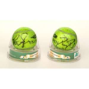  Roger Federer and Pete Sampras Autographed Tennis Ball 