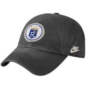   Kansas City Royals Gray Sandblasted Relaxed Vintage Adjustable Hat