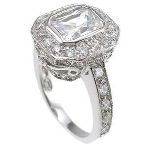  3ct Emerald Cut Antique Style Engagement Ring (9) Jewelry