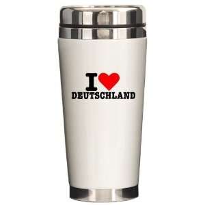  I love Germany I love Ceramic Travel Mug by CafePress 