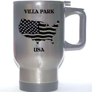  US Flag   Villa Park, Illinois (IL) Stainless Steel Mug 