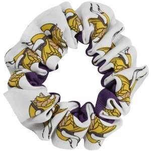  Minnesota Vikings White Team Logo Hair Scrunchie Sports 