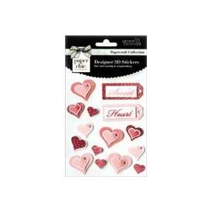 Grant Studios Paper Chic 3d Embellishment Sticker sweetheart 3 Pack
